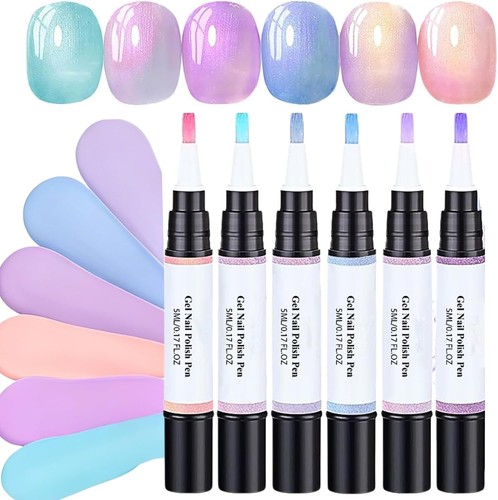 6pcs gel nail polish - polish, pens