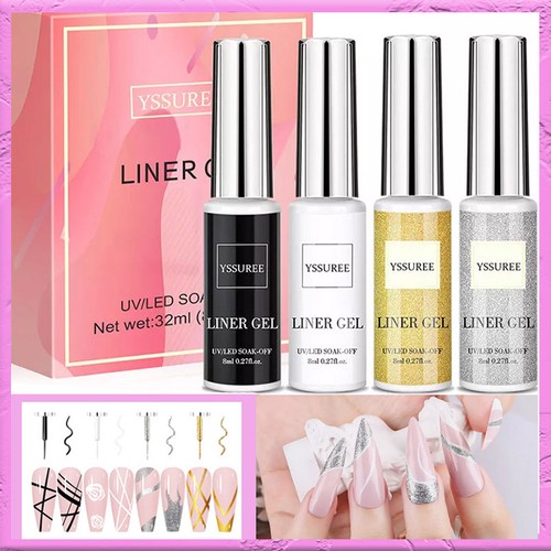 4pcs art liner gel nail - 4pcs,