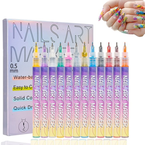 Colors nail art - 12, pens