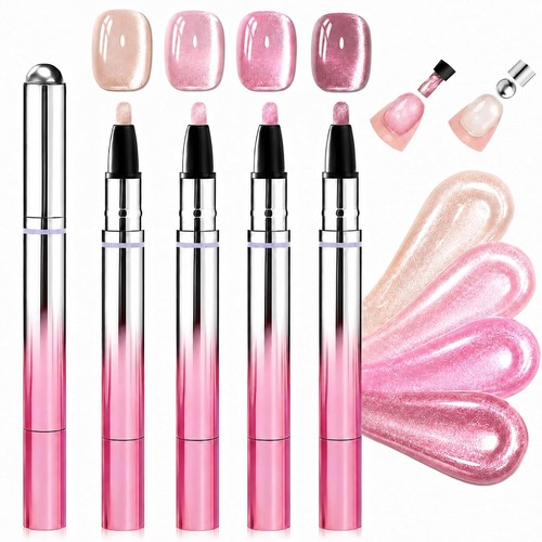 Cat eye gel nail - nail, pen