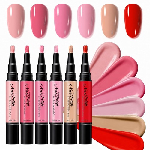 6pcs nail polish pens - nail,