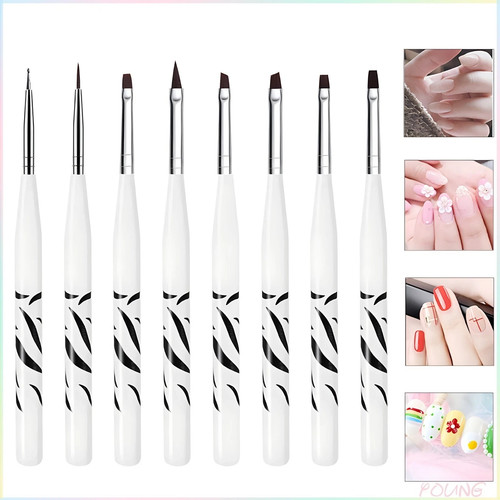 8pcs nail art brush - art,