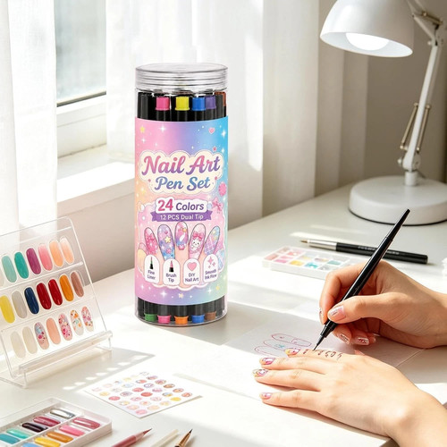 Colors dual end nail art - 24,