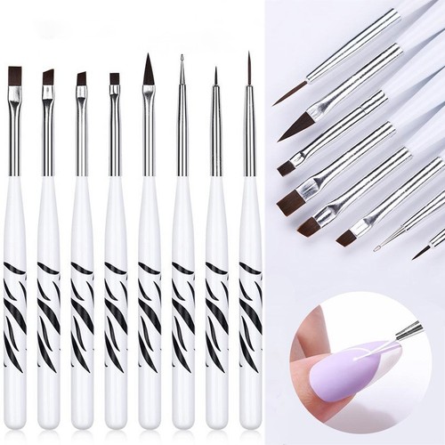 8pcs nail art brush design - art,