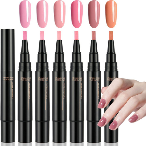 6pcs gel nail - 6pcs, 3-in-1