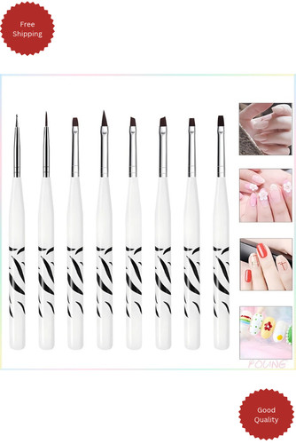 8pcs nail art brush - brush, design