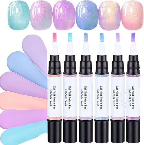 6pcs gel nail polish - gel, pens