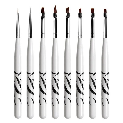8pcs nail art brush design - design, set