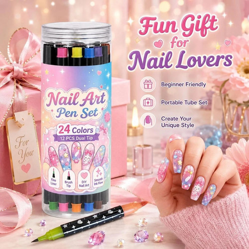 Colors dual ended nail - nail, art