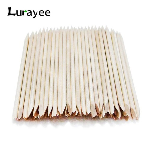 Orange wood sticks nail art - wood,